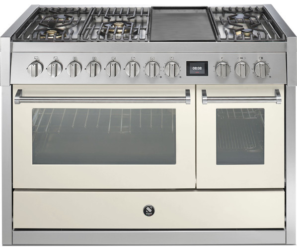Steel GQ12SF-4TM rvs fornuis met combi-stoomoven - 120 cm breed