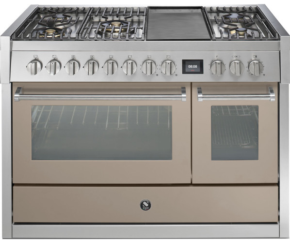 Steel GQ12SF-4TM rvs fornuis met combi-stoomoven - 120 cm breed