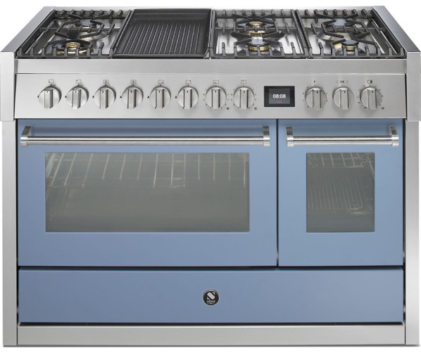 Steel GQ12SF-6B rvs fornuis met combi-stoomoven - 120 cm breed