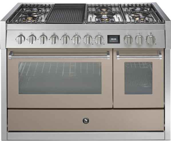 Steel GQ12SF-6B rvs fornuis met combi-stoomoven - 120 cm breed