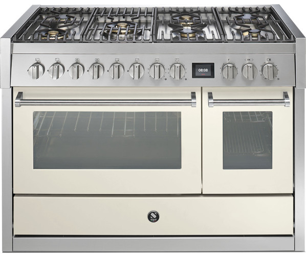 Steel GQ12SF-6M rvs fornuis met combi-stoomoven - 120 cm breed