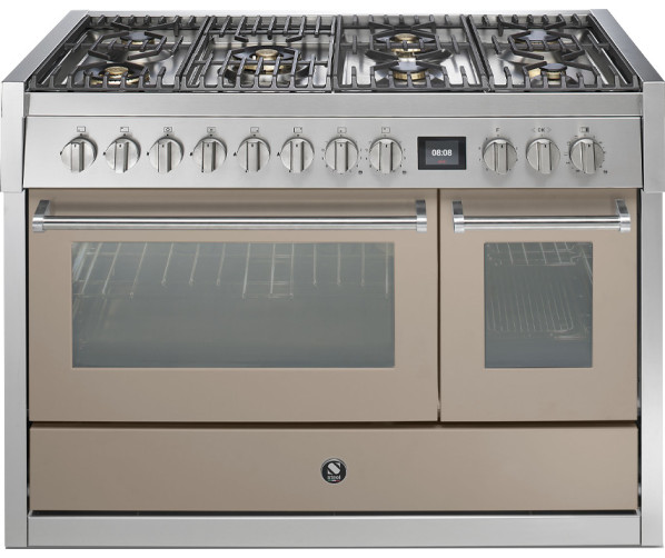 Steel GQ12SF-6M rvs fornuis met combi-stoomoven - 120 cm breed
