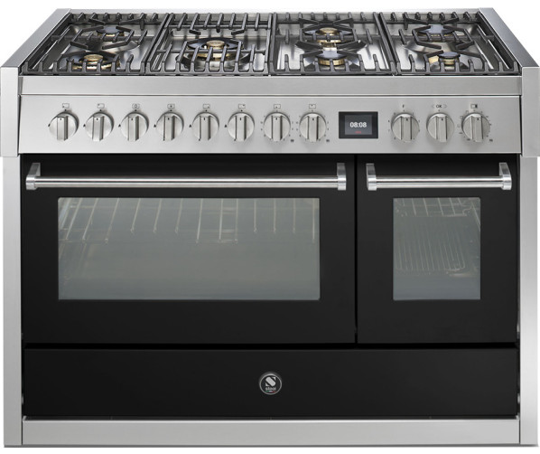 Steel GQ12SF-6M rvs fornuis met combi-stoomoven - 120 cm breed
