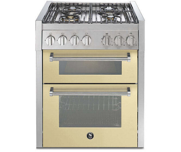 Steel GQ7SF-4 fornuis met combi-stoomoven - 70 cm. - dubbele oven