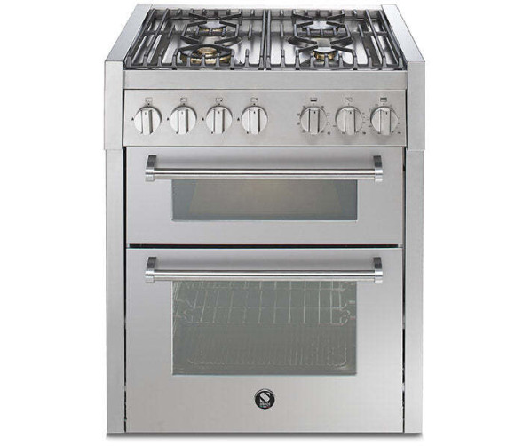 Steel GQ7SF-4 fornuis met combi-stoomoven - 70 cm. - dubbele oven