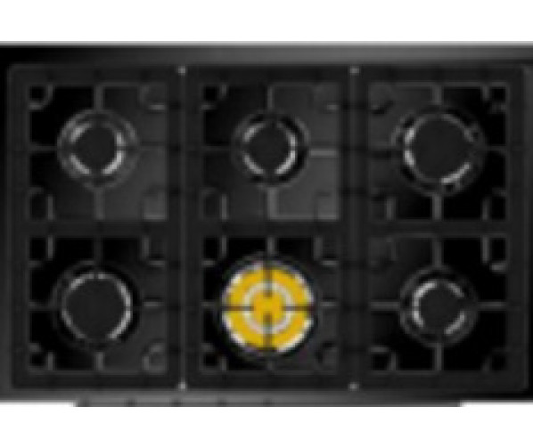 Steel X9F-6 Oxford mat-zwart fornuis