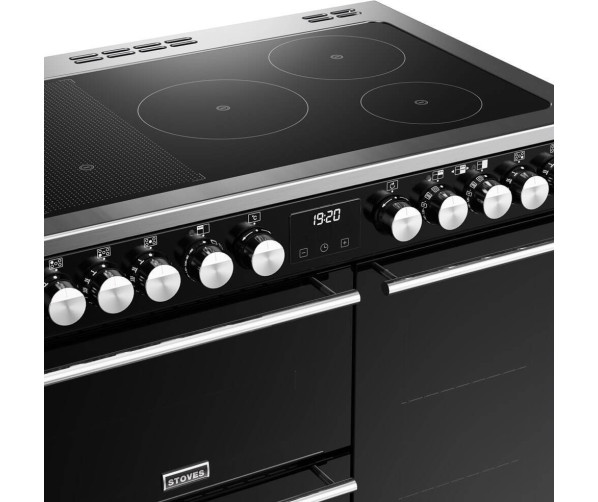 Stoves Precision DX D900Ei RTY BK zwart inductie fornuis