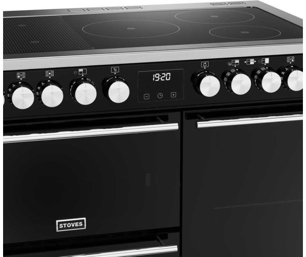 Stoves Precision DX D900Ei RTY BK zwart inductie fornuis