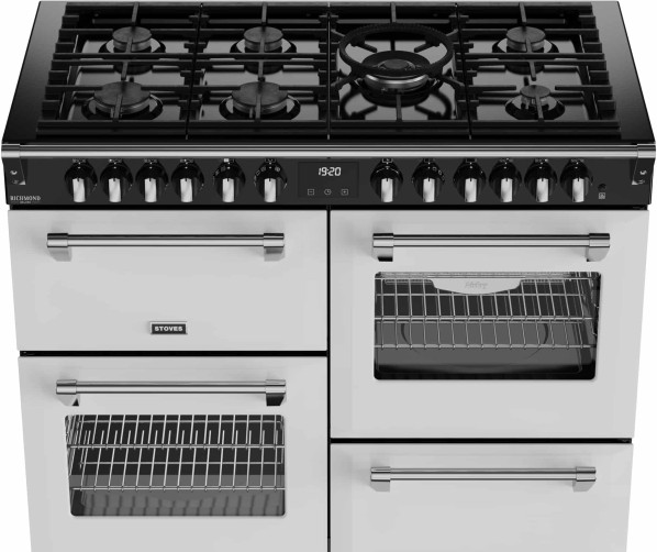 Stoves Richmond 100 DF DX gas fornuis - wit - 100 cm. breed