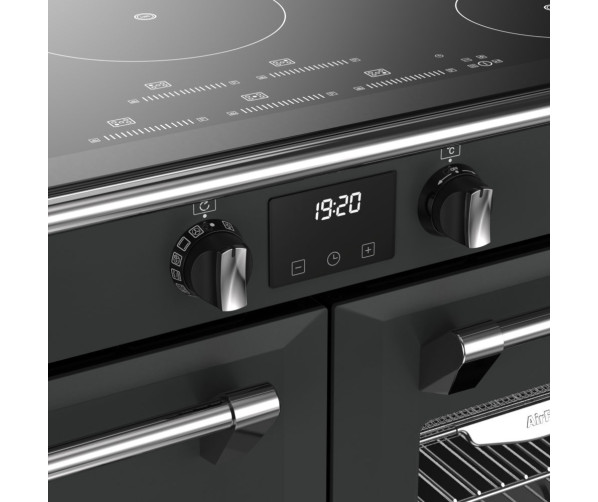 Overzicht LED timerbediening en digitale functies op STOVES Richmond fornuis