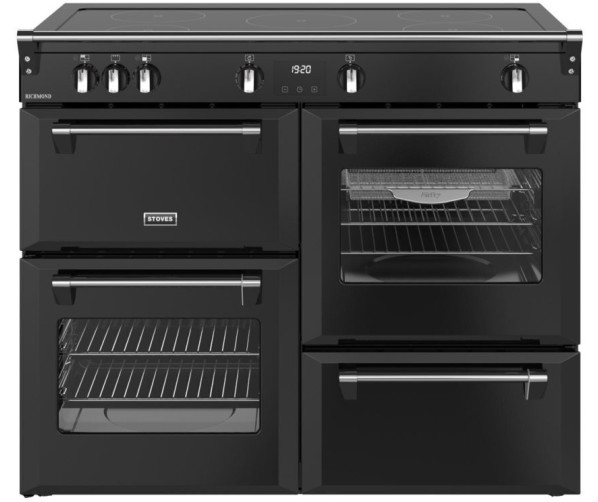 Stoves Richmond 110 EI TCH zwart inductiefornuis met 4 ovens en 5 inductiezones - 110 cm breed