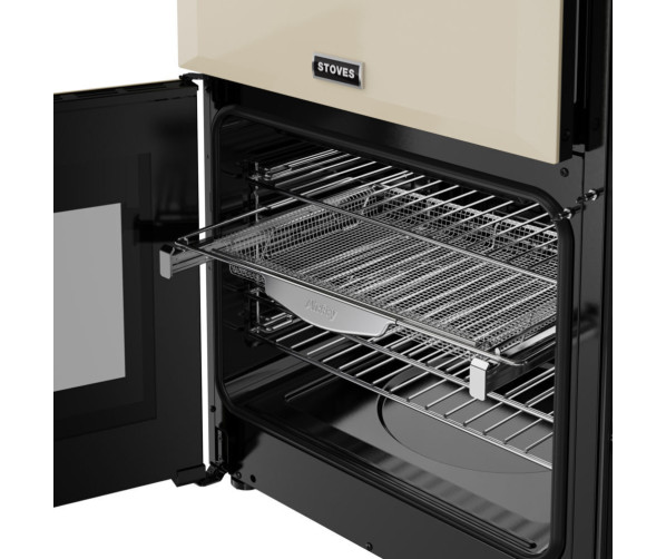 Moderne creme Stoves Richmond 90 DF fornuis met Maxi-Grill en multifunctionele ovens