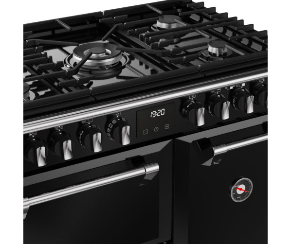 Detail van 5-pits gaskookgedeelte - Stoves Richmond 90 DF DX gasfornuis