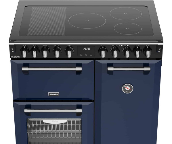 Stoves Richmond 90 Ei DX RTY inductie fornuis - Midnight Blue - Deluxe