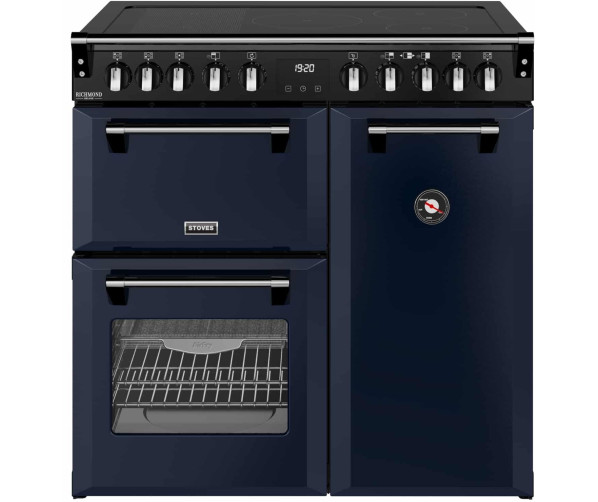 Stoves Richmond 90 Ei DX RTY inductie fornuis - Midnight Blue - Deluxe