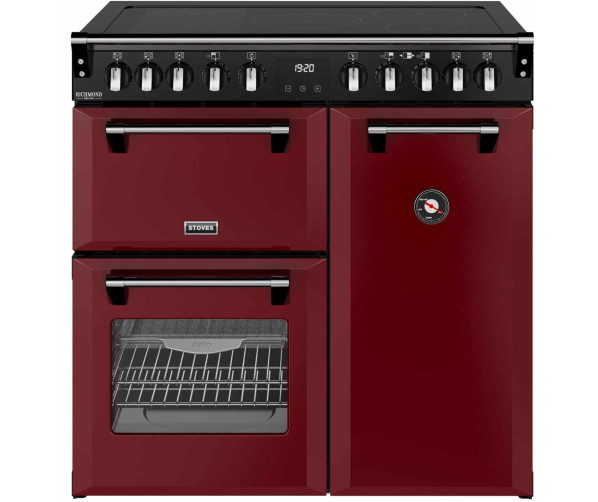 Stoves Richmond 90 Ei DX RTY inductie fornuis - rood - Deluxe