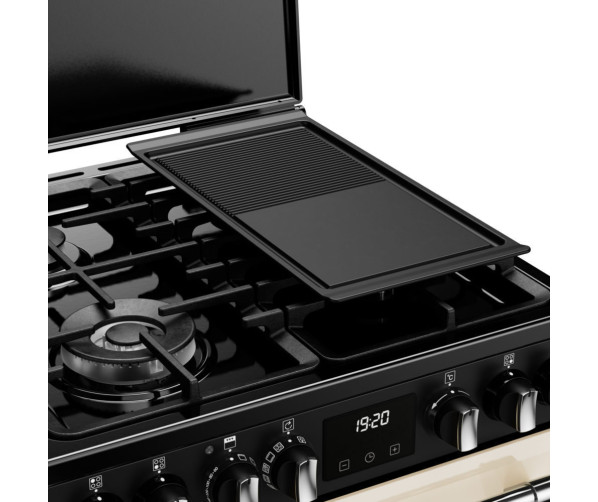 Overzicht gaskookplaat Stoves Richmond crème – 4 gaspitten inclusief wok