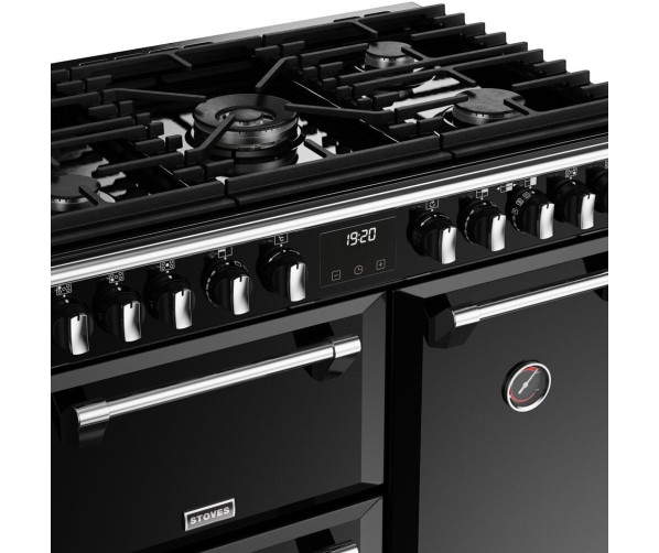 Stoves RICHMOND D900 DF Deluxe zwart gas fornuis