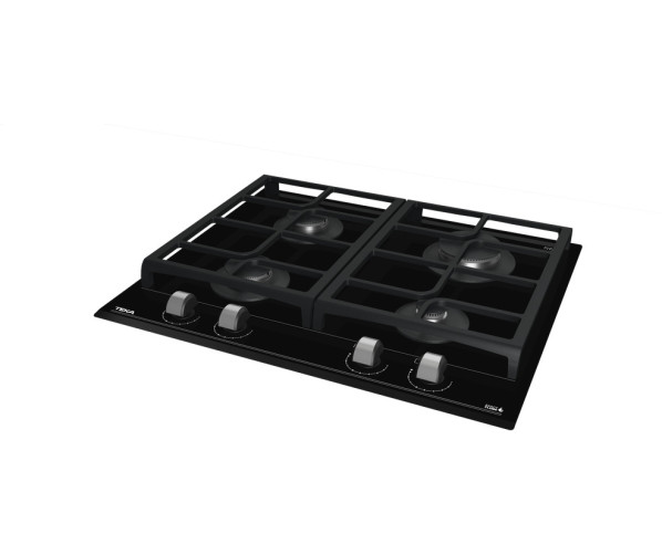 Teka GZC64300XBN inbouw gas-op-glas kookplaat