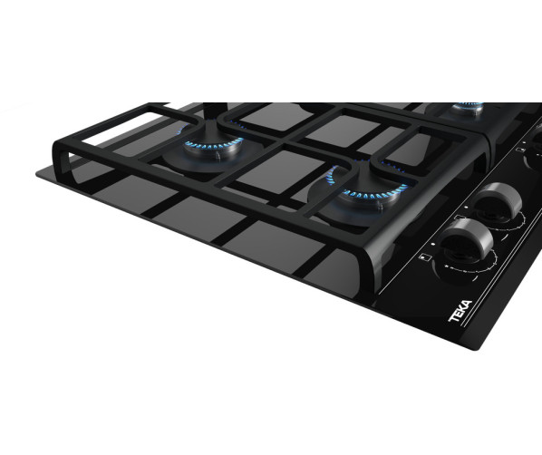 Teka GZC64300XBN inbouw gas-op-glas kookplaat