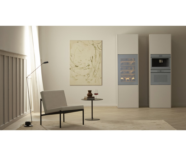 V-Zug CoffeeCenter V6000 45 inbouw koffiemachine - zwart spiegelglas