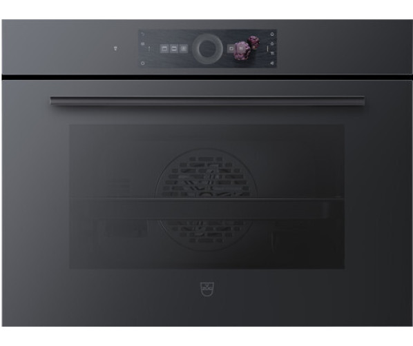 V-Zug Combair V6000 45P inbouw oven met pyrolyse - zwart spiegelglas