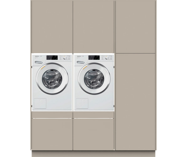 Wasmachinekast FLUSH wasmachine / droger kast - beige grijs