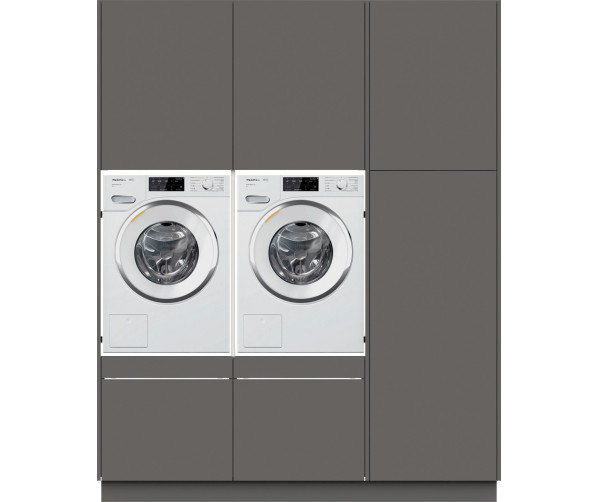Wasmachinekast FLUSH wasmachine / droger kast - metallic black