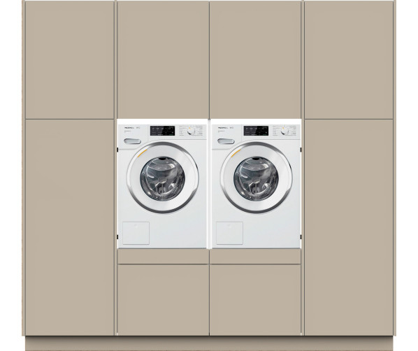 Wasmachinekast FULL HOUSE wasmachine / droger kast - beige grijs