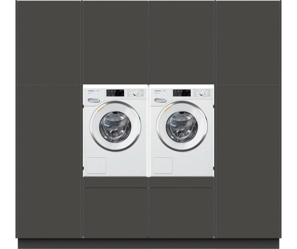 Wasmachinekast FULL HOUSE wasmachine / droger kast - metallic black