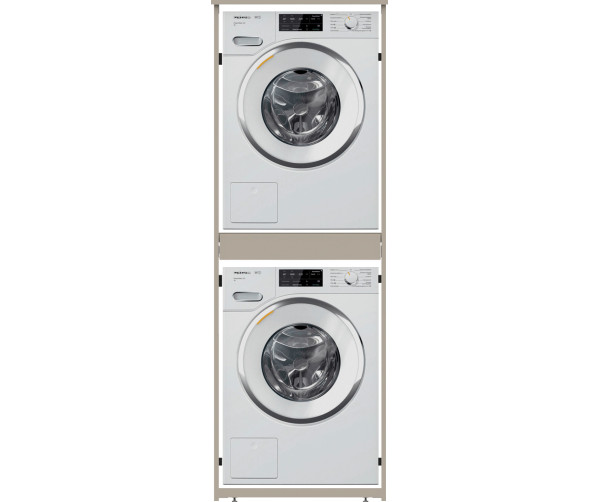 Wasmachinekast ONE PAIR wasmachine / droger zuil kast - beige grijs