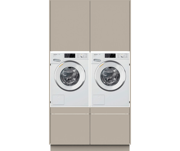 Wasmachinekast STRAIGHT wasmachine / droger kast - beige grijs