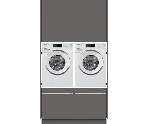 Wasmachinekast STRAIGHT wasmachine / droger kast - metallic black