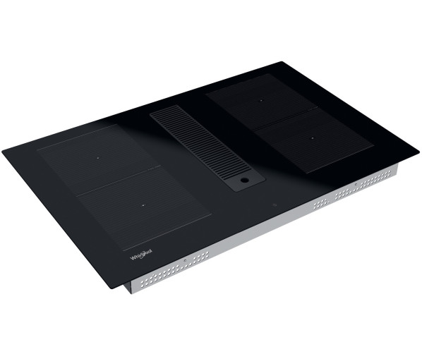 Whirlpool WVHF83BB FKIT inductie kookplaat met afzuiging - 83 cm. breed