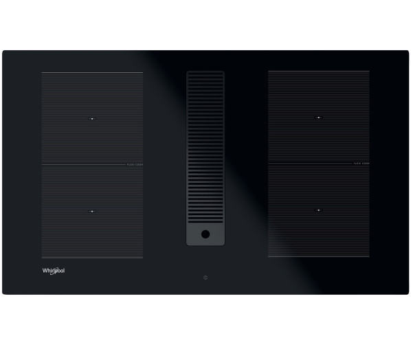 Whirlpool WVHF83BB FKIT inductie kookplaat met afzuiging - 83 cm. breed