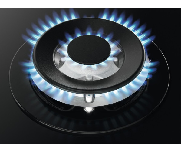 Wokbrander - Zanussi ZGGN645K inbouw gaskookplaat - gas-op-glas