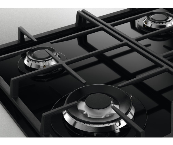 Zanussi ZGGN645K inbouw gaskookplaat - gas-op-glas