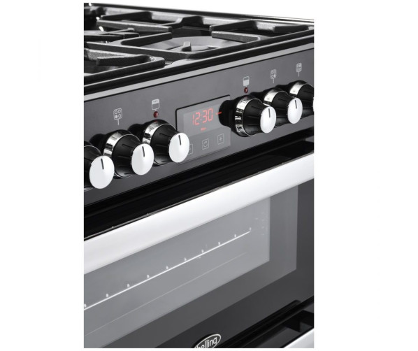 Belling Cookcentre 60 DF EU zwart gas fornuis - 60 cm. breed