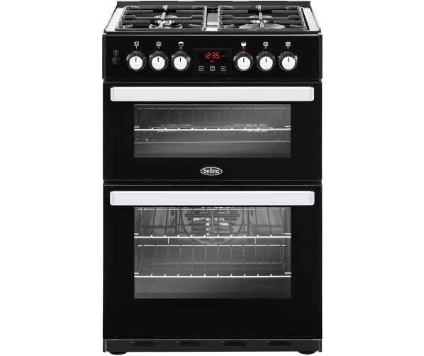 Belling Cookcentre 60 DF EU zwart gas fornuis - 60 cm. breed