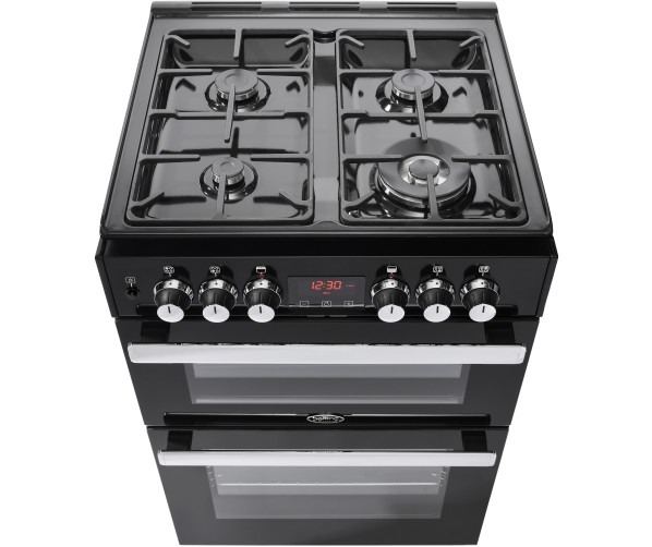 Belling Cookcentre 60 DF EU zwart gas fornuis - 60 cm. breed