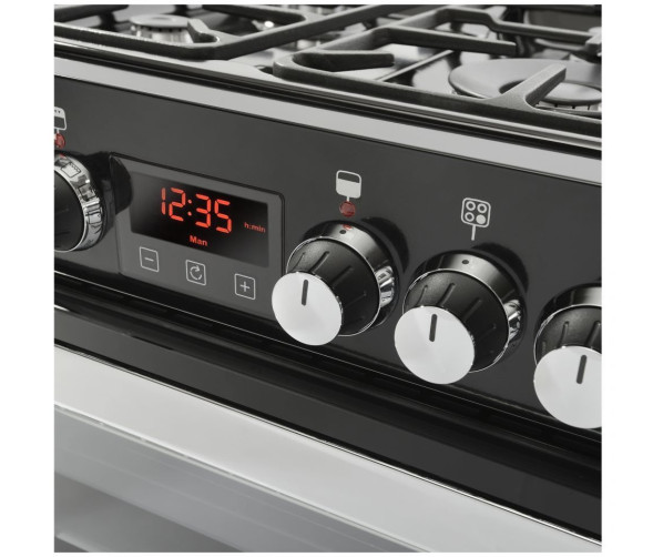Belling Cookcentre 60 DF EU zwart gas fornuis - 60 cm. breed