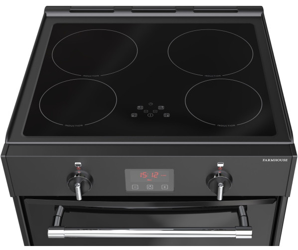 Belling Cookcentre 60 Ei Zwart - inductie fornuis - 60 cm