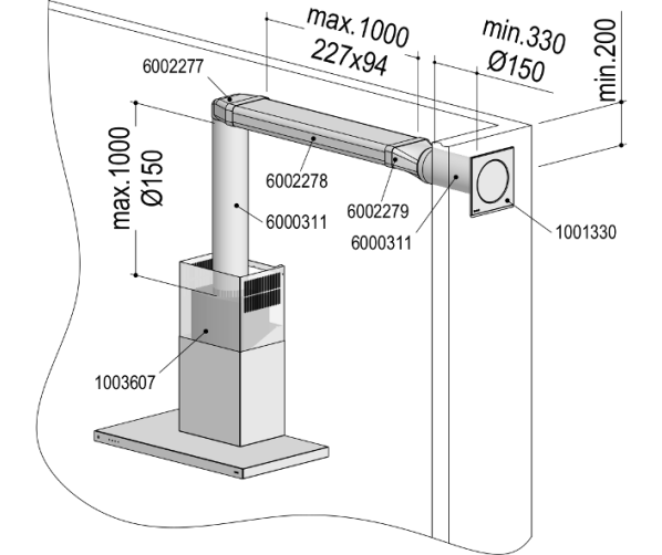 Berbel 1090058 luchtafvoer aansluitset