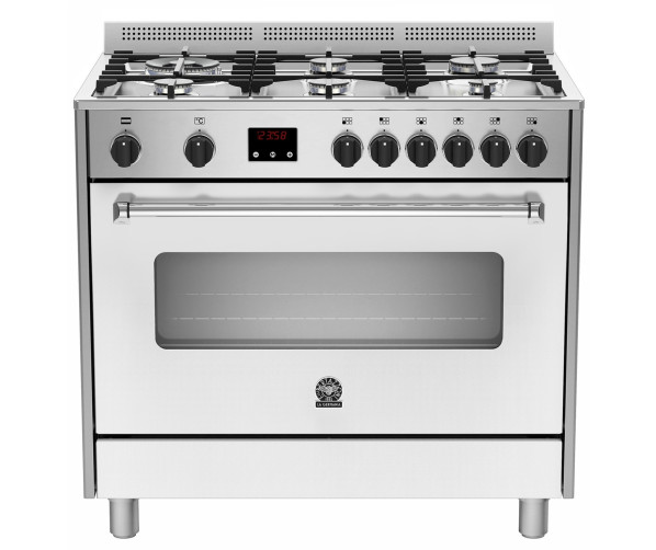 Bertazzoni AMS96L61CBI gas fornuis - rvs / wit