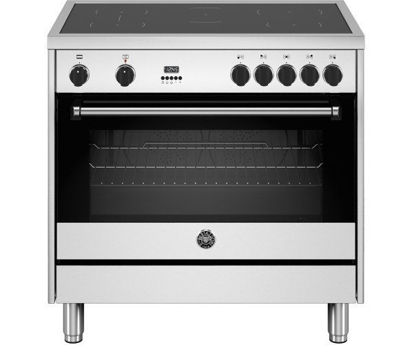 Bertazzoni MPL95I1EXV inductie fornuis in roestvrijstaal