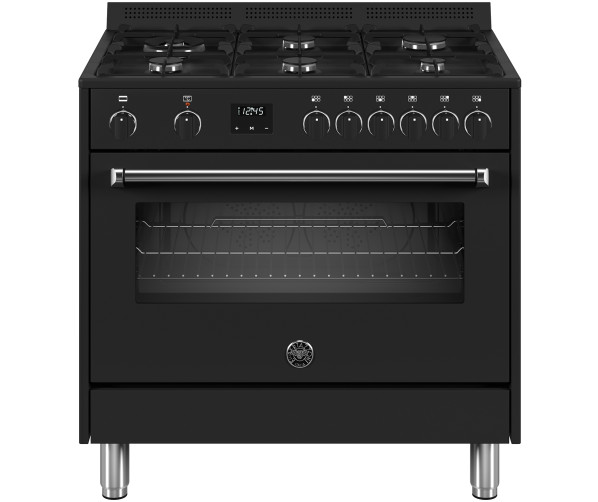 Bertazzoni MPL96L1ENNC gas fornuis - zwart