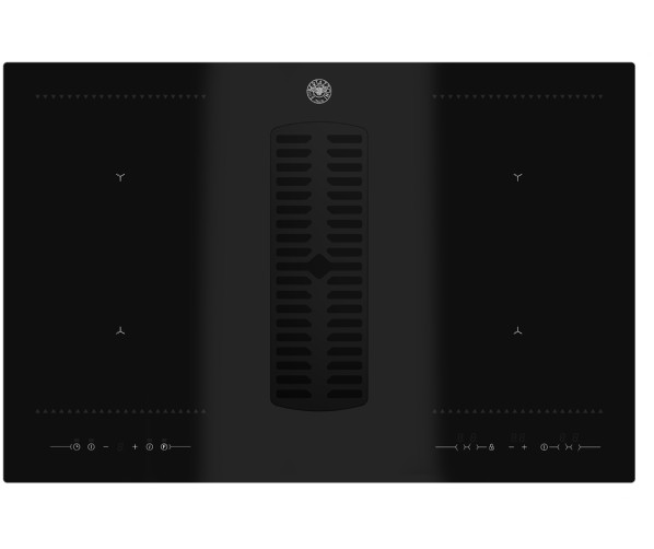 Bertazzoni P784ICHNE inbouw inductie kookplaat met afzuiging