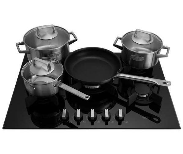 Boretti BGGN70 gas-op-glas inbouw kookplaat - 70 cm. breed