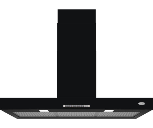 Boretti BSB901ZW wand afzuigkap - zwart - 90 cm. breed