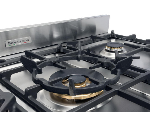 Het kookgedeelte van de Boretti MFBG902AN is voorzien van een Dual Fuel wokbrander in het midden